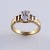Anel com banho de ouro 18 e Zirconia