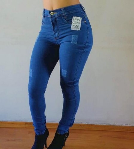 fotos de calças jeans femininas cintura alta